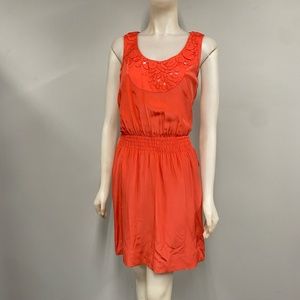 mint by Jodi Arnold 100% Silk Coral Pink Dress size 4